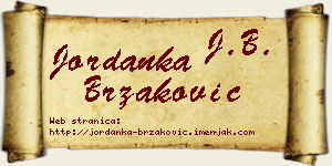 Jordanka Brzaković vizit kartica